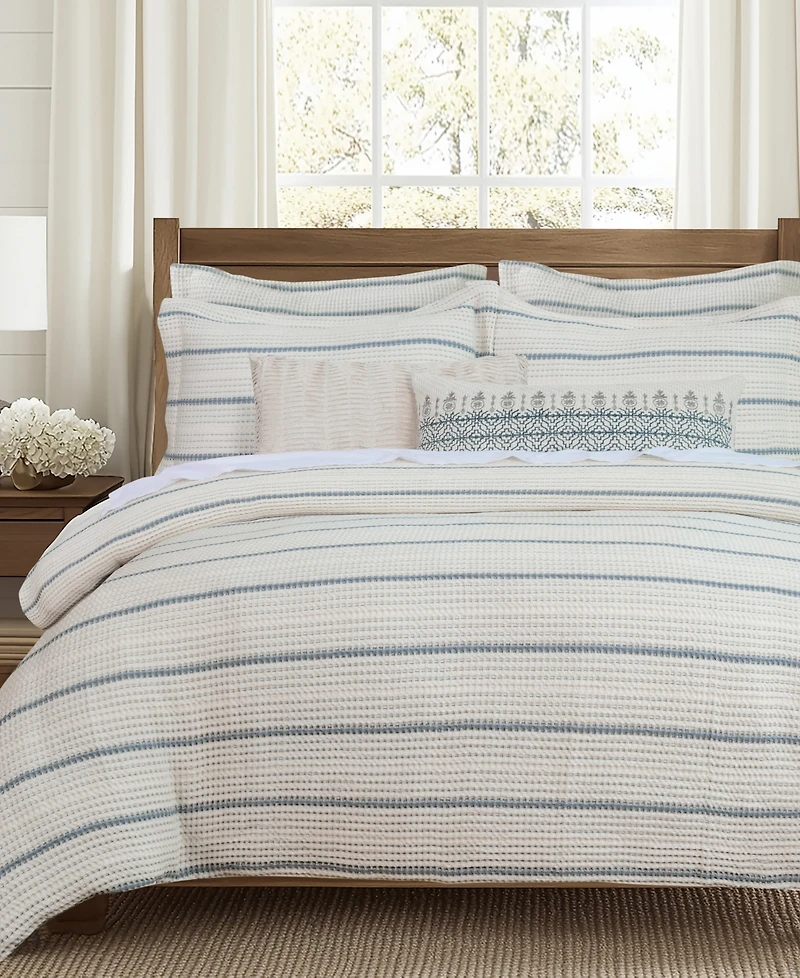 Levtex Home Waffle Stripe Textured 2-Piece Comforter Set, Twin/Twin Xl