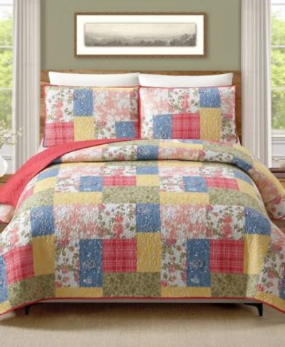 Modern Heirloom Farmhouse Florals Reversible 3 Piece Quilt Sets