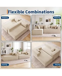 homfan Modular Sectional Couches for Living Room, Modern l Shaped Couch with Deep Seat, Cloud Upholstered Sofa Bedroom