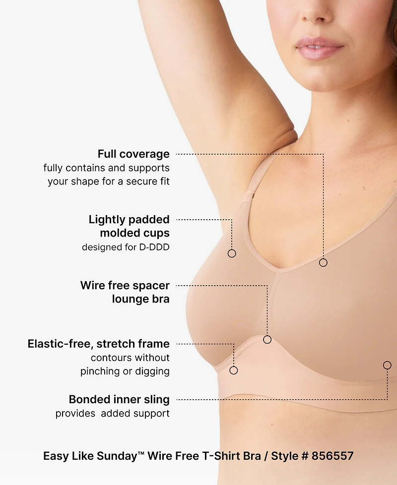 Wacoal Women's Adjustable Strap Wire Free Bra