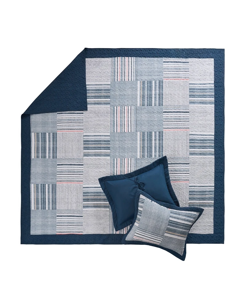 Greenland Home Fashions Voyage Reversible 3-Piece Quilt Set