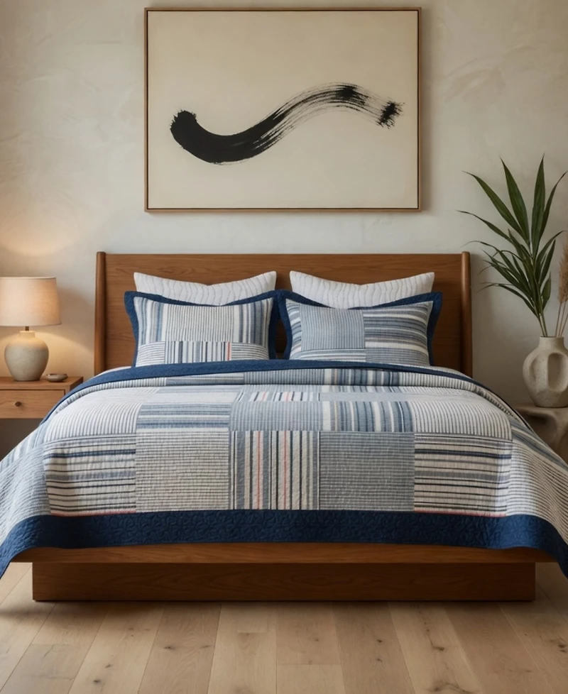 Greenland Home Fashions Voyage Reversible -Piece Quilt Set