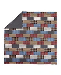 Modern Heirloom Cabin Patchwork Printed 3-Piece Quilt Set