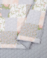 Modern Heirloom La Flor Patchwork Printed 3-Piece Quilt Set