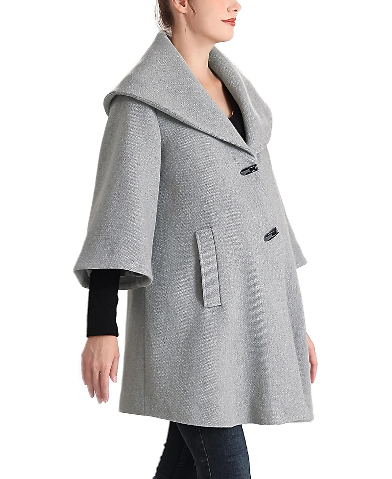kimi + kai Maternity Aanya A-Line Wool-Blend Removable Bib Coat