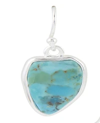 Barse Blue Turquoise and Silver Drop Earrings