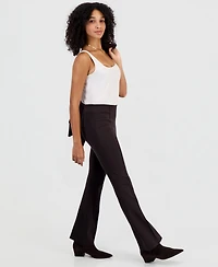 Bar Iii Women's Pull-on Flare Mid-Rise Pants, Macy's Exclusive