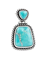 Barse Arizona Blue Turquoise and Silver Roped Earrings