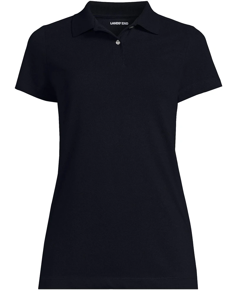 Lands' End Women's Short Sleeve Basic Mesh Polo Shirt