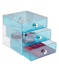 iDesign Stackable 3-Drawer Vanity Makeup Organizer