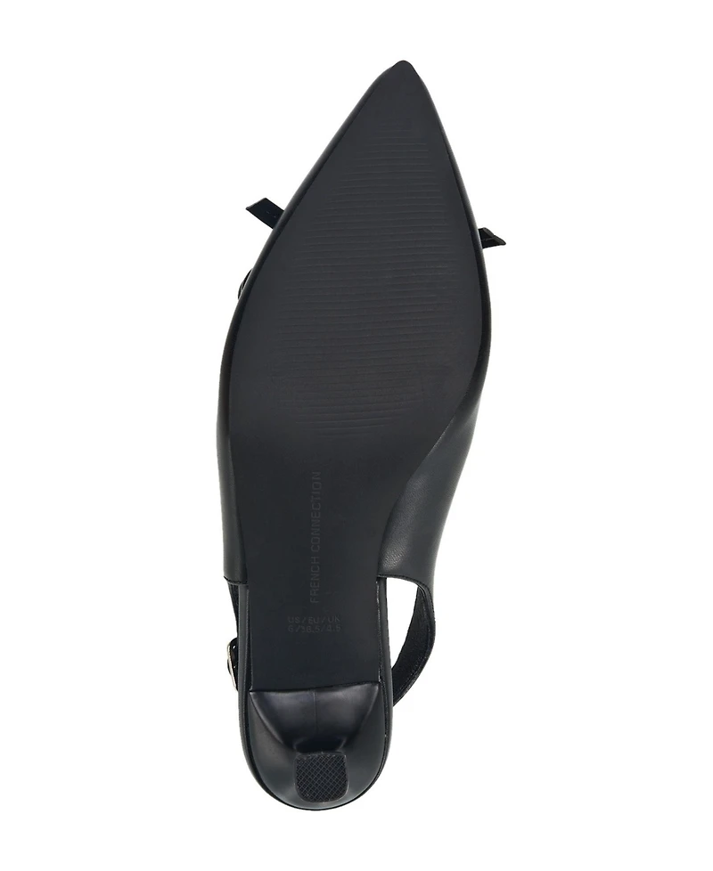 French Connection Women's Brinny Small Bow Kitten Heel