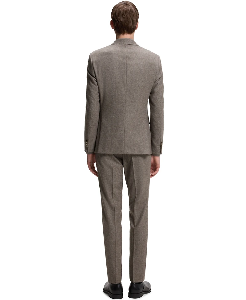 Boss by Hugo Men's Virgin Wool Slim-Fit Patterned Suit