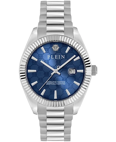 Philipp Plein Superlative Men's Silver Stainless Steel Bracelet Watch 40mm