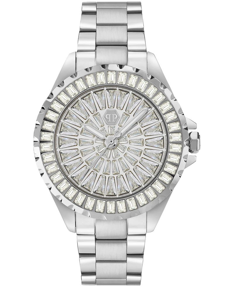 Philipp Plein Heaven Women's Silver Stainless Steel Bracelet Watch 34mm