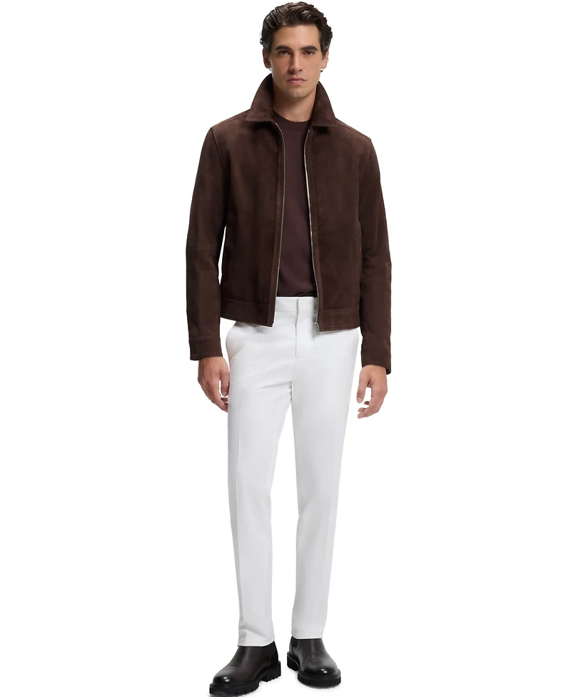 Boss by Hugo Men's Suede Regular-Fit Leather Jacket