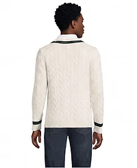 Lands' End Men's Long Sleeve Drifter Cricket Sweater