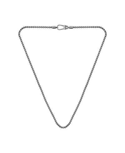 Hugo Boss Men's Liam Stainless Steel Ionic Plated Antique Silver Steel Necklace