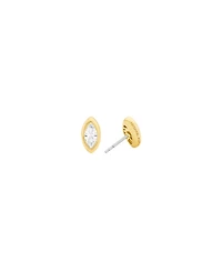 Michael Kors Bezel-Set Marquise Stud Earrings