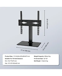 Sugift Swivel Universal Tv Stand for 32 to 55 in TVs Height Adjustable Portable Floor Stand