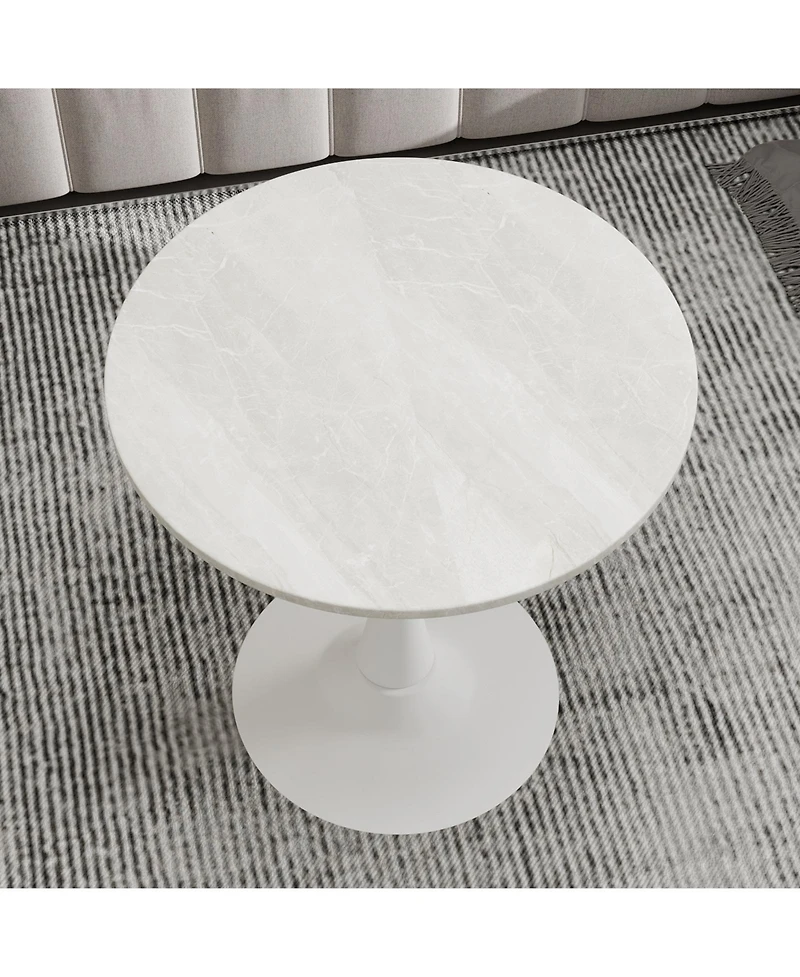 Flynama 27.6" Round Marble Vein Coffee Table, Base