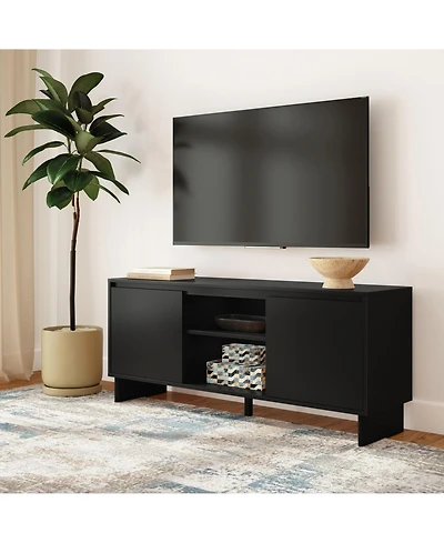 Plank+Beam Modern Tv Stand, 2 Door with Middle Shelf (1499 x 406 635mm / 59 16 25in