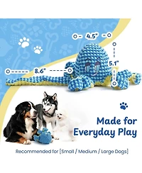 Nocciola Octo Ball Interactive Dog Toy, No Stuffing Bouncing Octopus Plush, Usb Rechargeable Auto Bounce Core, Touch Activated Enrichment Toy