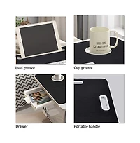 Gnuadz Laptop Bed Desk Foldable Usb Port Cup Holder Drawer Portable