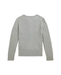 Polo Ralph Lauren Girls 7-16 Mini-Cable Cotton Cardigan