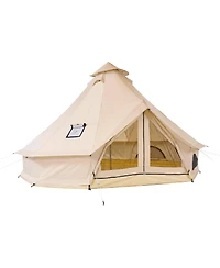 Sugift 4 Seasons 13.12 feet Oxford Bell Tent for Camping with Stove Jack Waterproof for 4 People