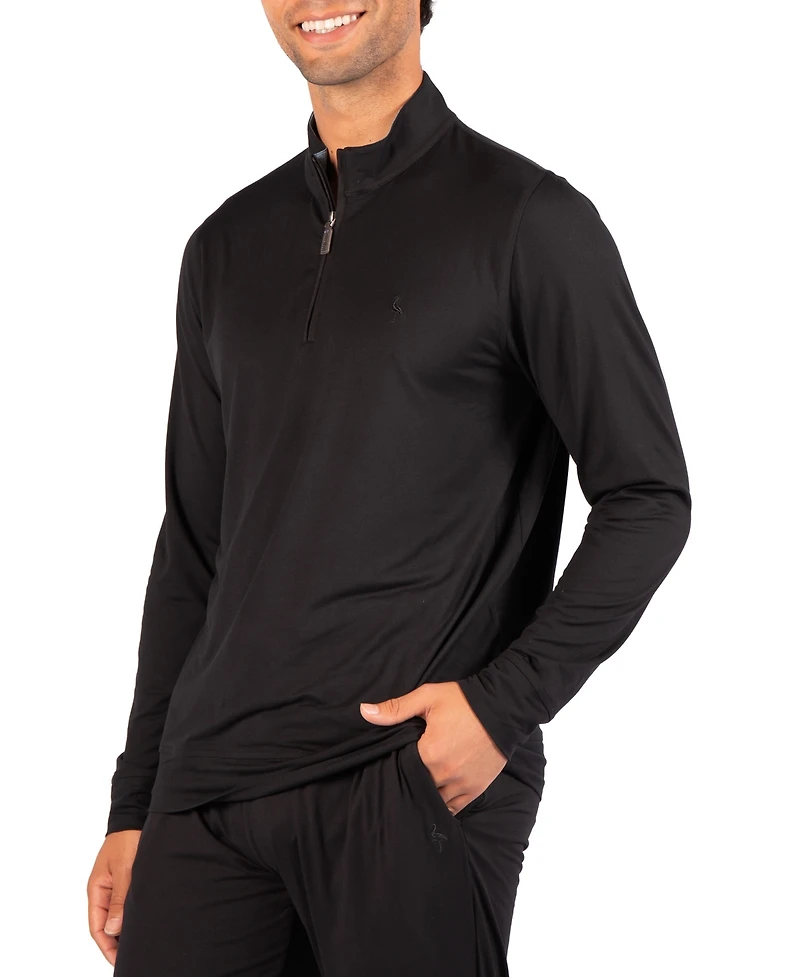 TailorByrd Men's Brushed Melange Quarter Zip