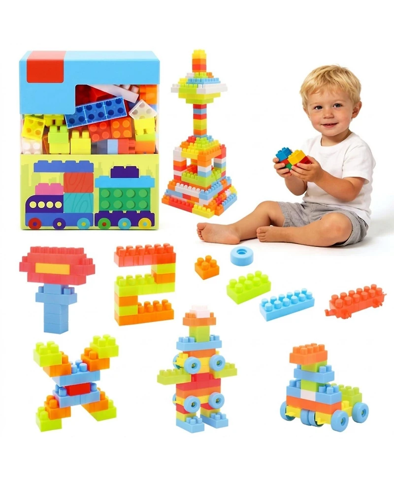 Sugift Stem Montessori Building Blocks 150-Piece Set, Ages 3+