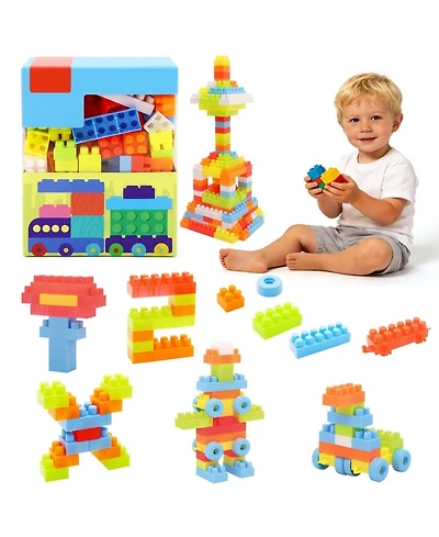 Sugift Stem Montessori Building Blocks 150-Piece Set, Ages 3+