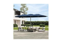homfan 9'x15' Outdoor Umbrella with Base, Extra Wide Patio Umbrella