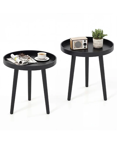 Costway Round Side Table Sofa Coffee End Accent Nightstand Home Furniture.