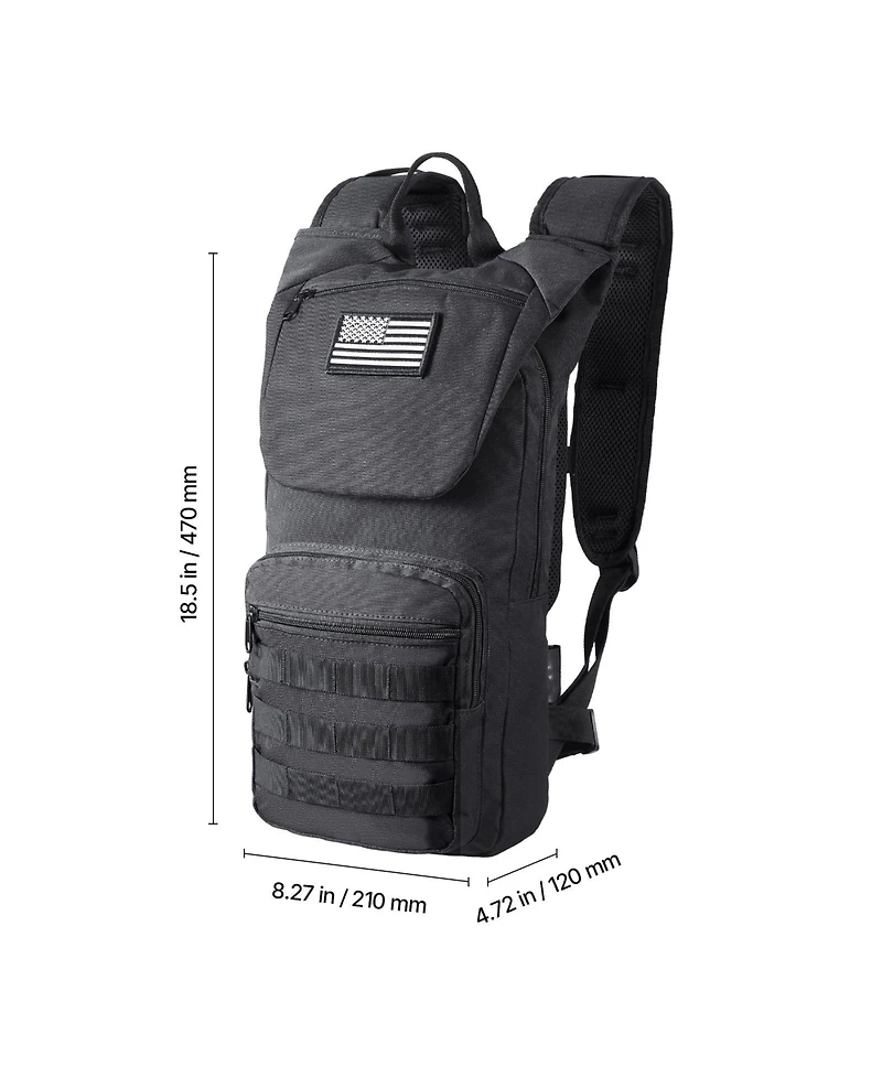 Sugift 3L Tpu Hydration Backpack Tactical Molle Water Daypack with Storage for Hiking Running Cycling