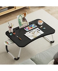 Gnuadz Lap Desk Tray Laptop Breakfast Sofa Cup Holder Drawer Foldable