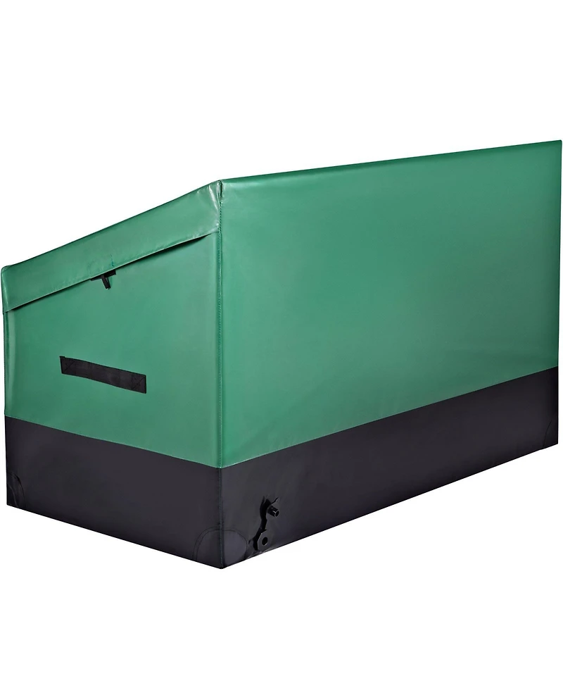 Slickblue Outdoor Storage Box 100 Gallon with Pe Tarpaulin Cover and Frame
