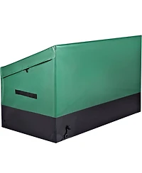 Slickblue Outdoor Storage Box 100 Gallon with Pe Tarpaulin Cover and Frame