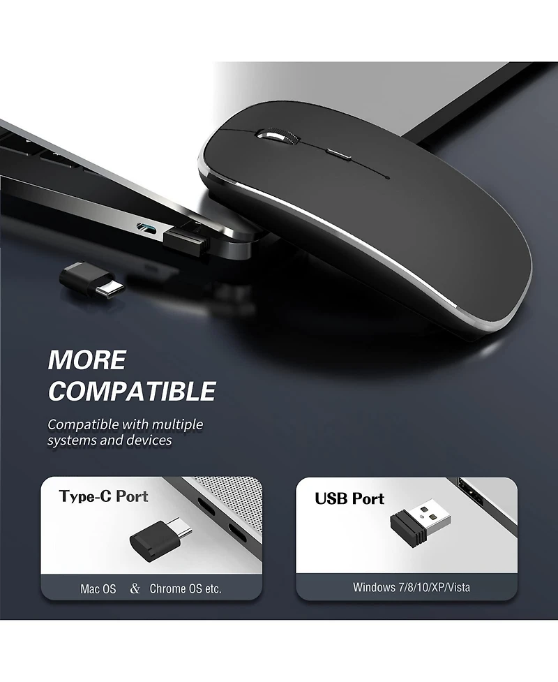Lofree Rechargeable Wireless Quiet-Click Mouse for Pc/Mac