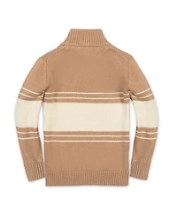Hope & Henry Toddler Boys 2T - 4T Organic Half Zip Stripe Sweater