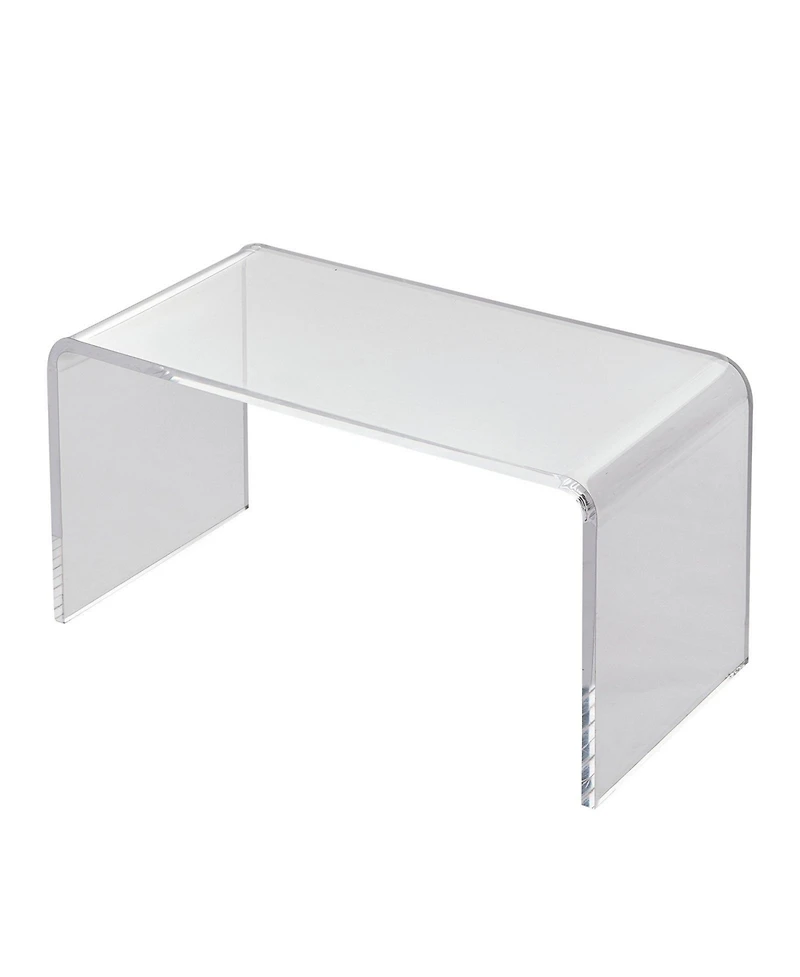 Slickblue Modern C Shaped Acrylic Side Table with Transparent Design