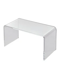 Slickblue Modern C Shaped Acrylic Side Table with Transparent Design