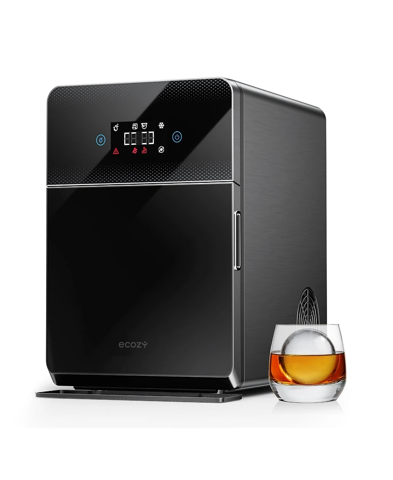 Ecozy Chillio 2" Clear Ice Ball Maker, 144 Spheres/Day, Water Line