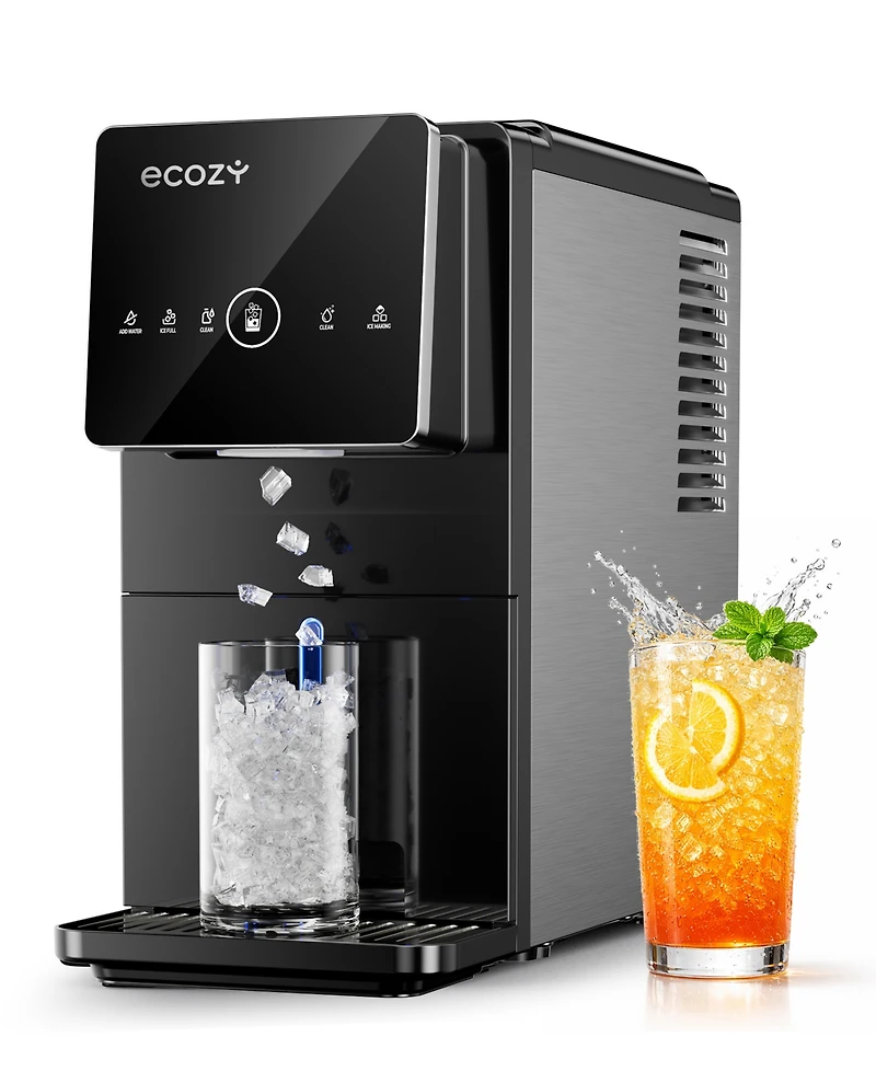 Ecozy Chillio Nugget Ice Maker, 40 lbs/Day, Touchless Dispensing