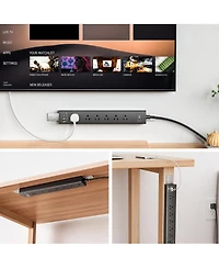 Lofree 360 Mountable Flat-Plug 6-Outlet Surge Protector for Usb-a and Usb-c Devices