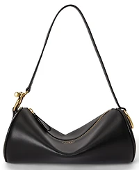 Lauren Ralph Nappa Leather Small Blaike Barrel Handbag