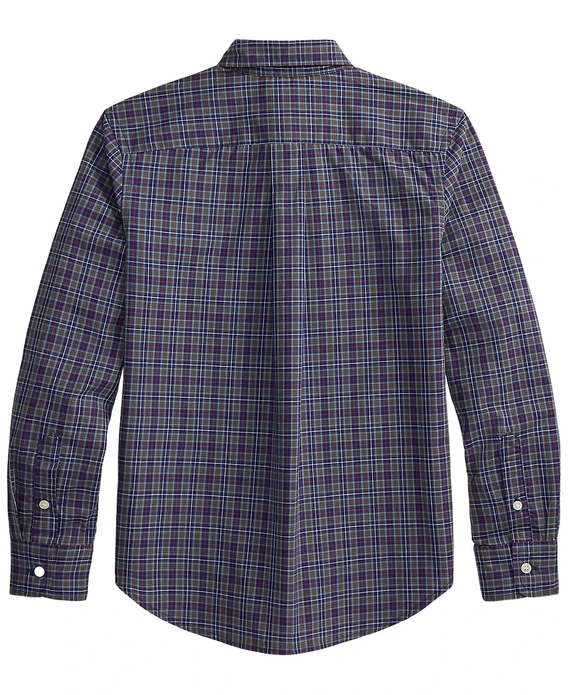 Polo Ralph Lauren Boys' 8-20 Plaid Cotton Poplin Shirt