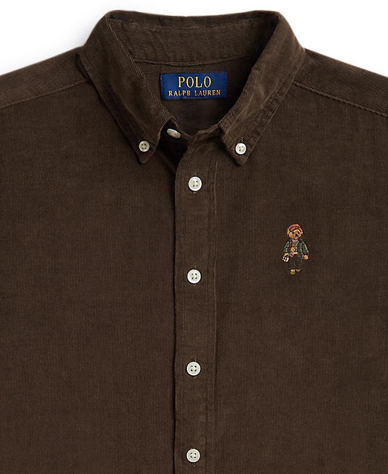 Polo Ralph Lauren Boys' 8-20 Bear Cotton Corduroy Shirt