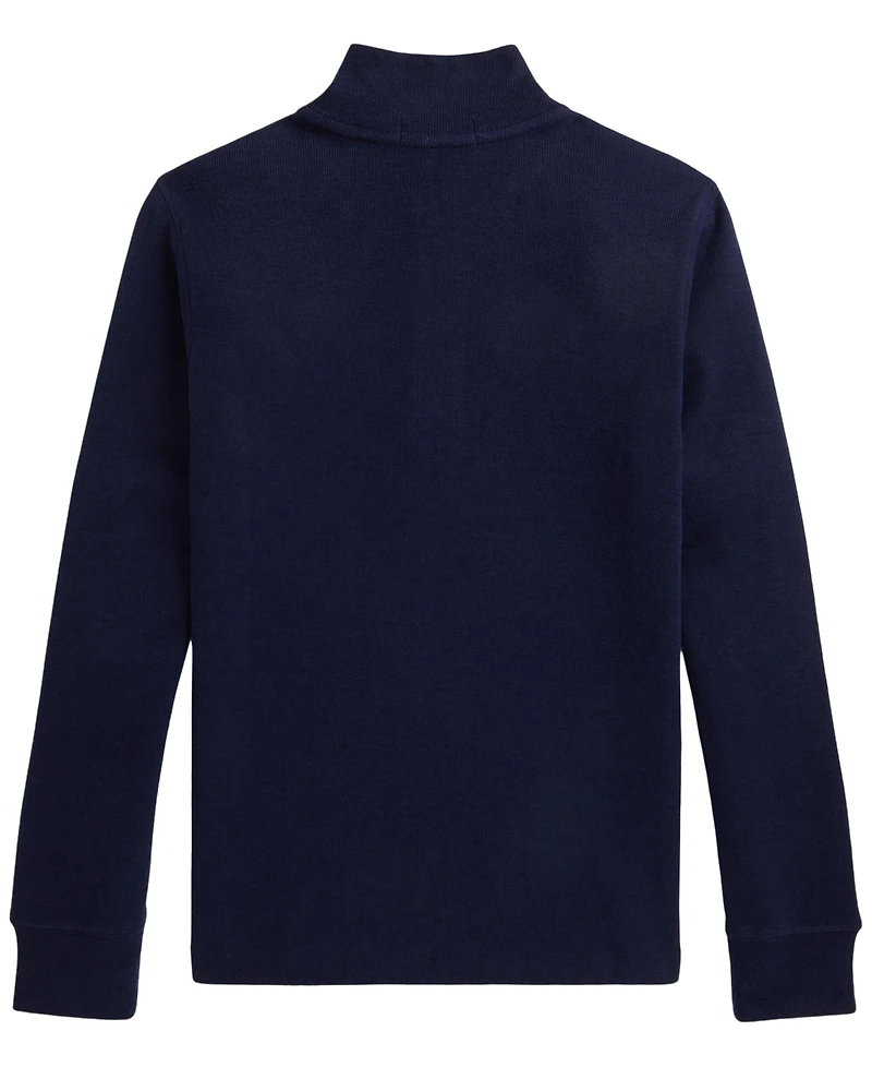 Polo Ralph Lauren Boys' 8-20 Estate Rib Quarter-Zip Sweater
