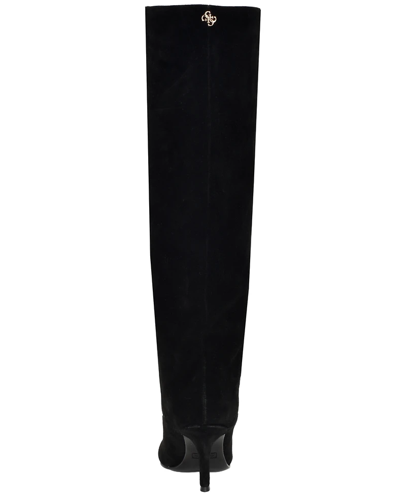 Guess Women's Carolan Tall Suede Stiletto Heel Boots